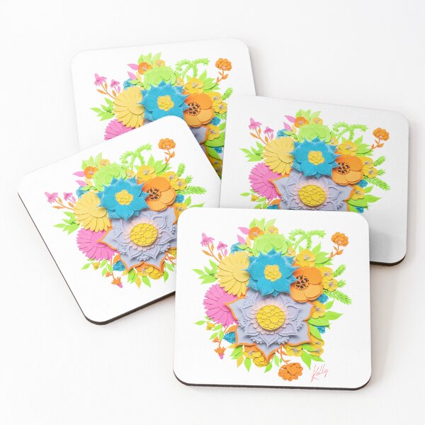 Item preview, Color Paper Cut Floral Art - 3D Botanical Sculpture designed and sold by HumTumMe.