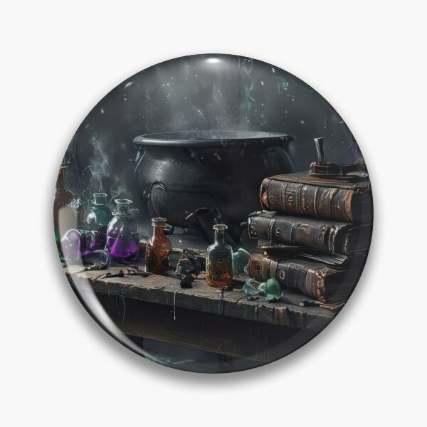 Item preview, Mystic Alchemist's Table with Glowing Runes designed and sold by iwzzuel.