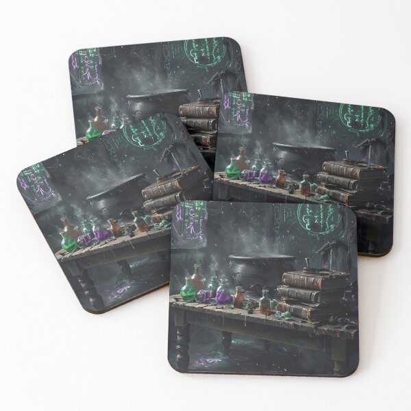 Item preview, Mystic Alchemist's Table with Glowing Runes designed and sold by iwzzuel.