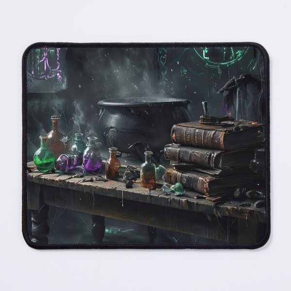 Item preview, Mystic Alchemist's Table with Glowing Runes designed and sold by iwzzuel.