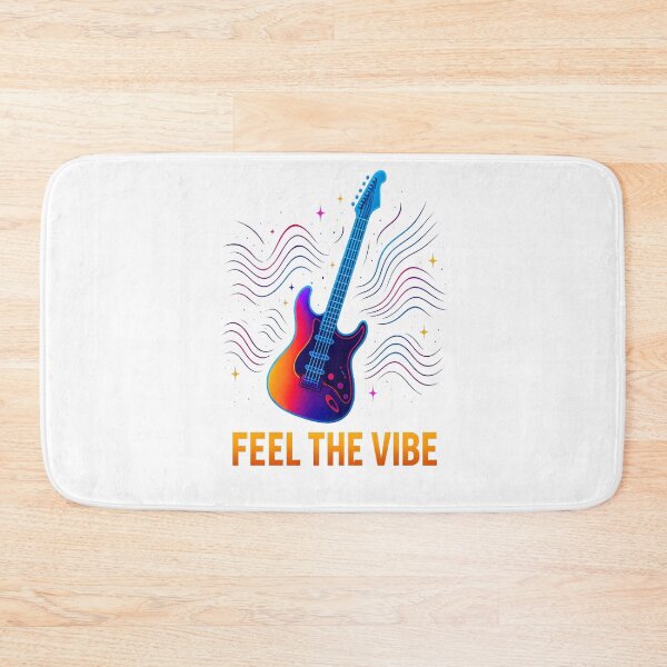 Item preview, Feel The Vibe Neon Guitar Artwork designed and sold by DesignRush786.
