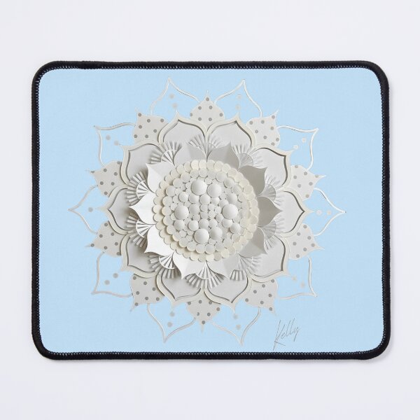Item preview, White Paper Cut Floral Art - 3D Botanical Sculpture designed and sold by HumTumMe.