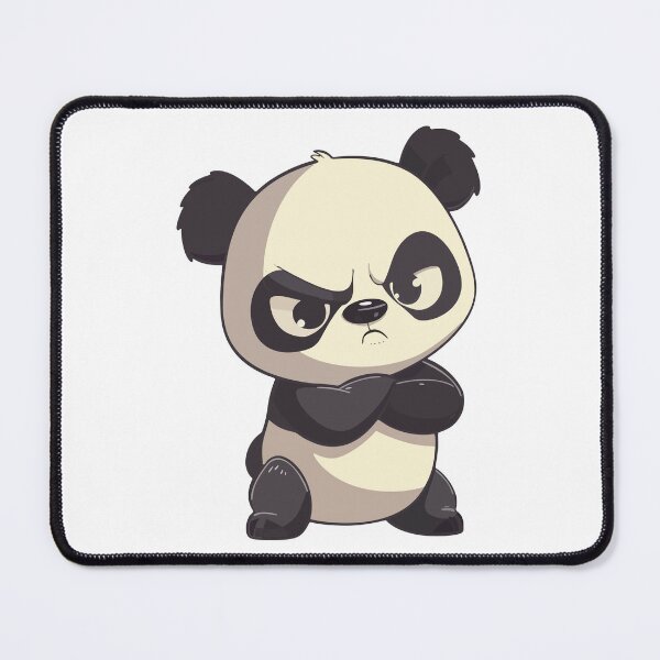 Item preview, Panda Illustration – Kawaii Smirk , Chibi Attitude Pose, Soft Beige-Black Tones, Funny Meme Expression designed and sold by WanwisaChuenlom.