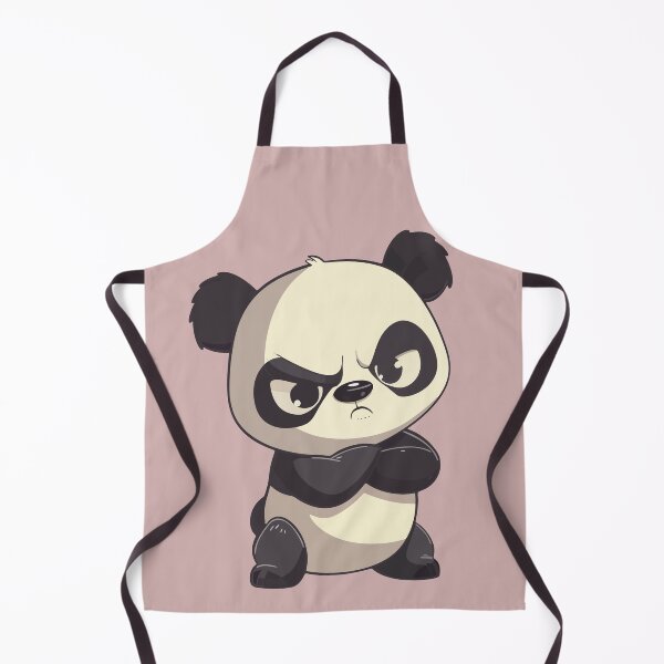 Item preview, Panda Illustration – Kawaii Smirk , Chibi Attitude Pose, Soft Beige-Black Tones, Funny Meme Expression designed and sold by WanwisaChuenlom.