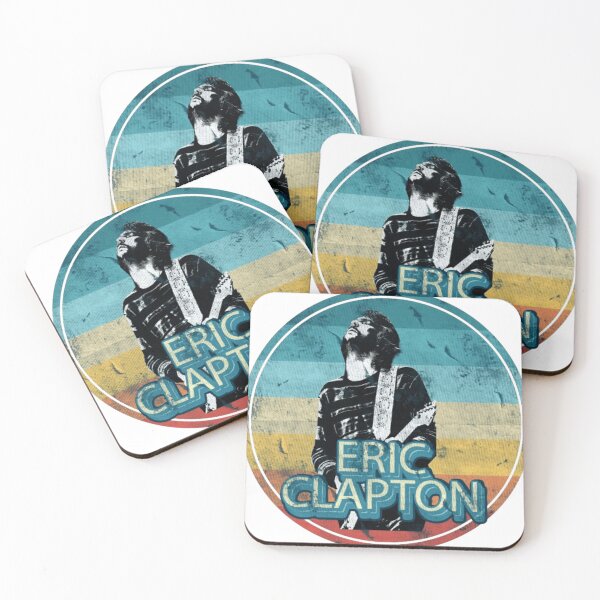 Item preview, Eric Clapton Guitar Player Vintage Retro Turquoise Tone Stage Poster designed and sold by duffkebattclum.