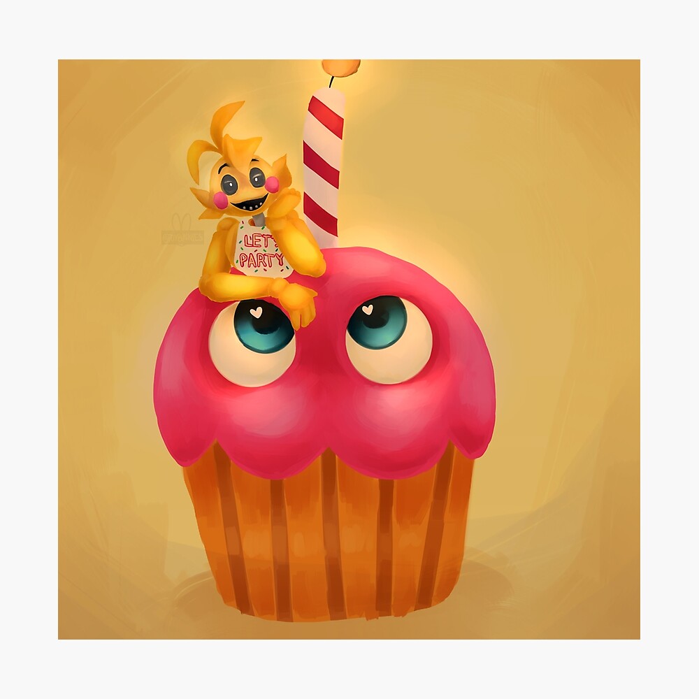 Chica's Cupcake Gift FNAF Fanart Five Nights at Freddys 