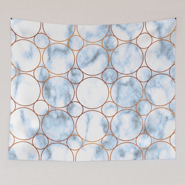 Item preview, Coppery Circles On Aqua And Cream Marbled Background designed and sold by DEC02.