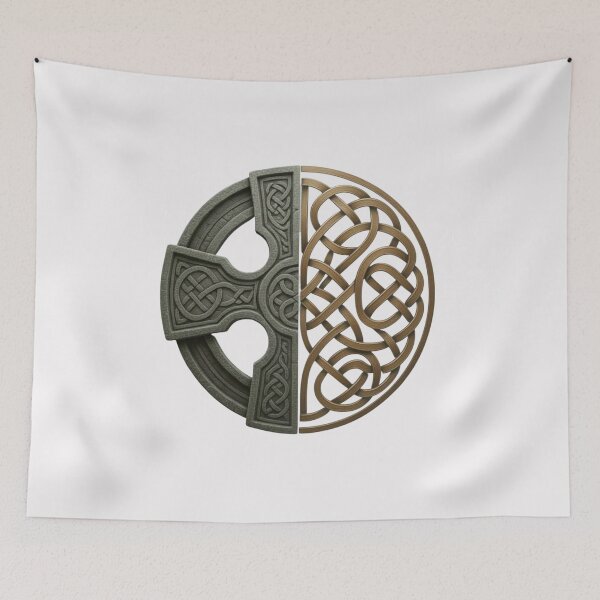 Item preview, Celtic Cross & Knot Fusion Emblem designed and sold by CelticSoulShop.