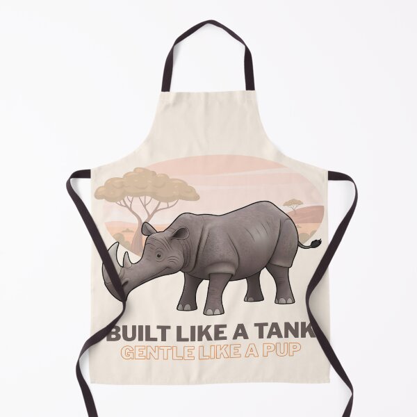 Item preview, Built Like A Tank Gentle Like A Pup - Funny Rhino Quote T-Shirt designed and sold by HumTumMe.
