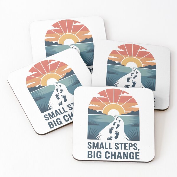 Item preview, Small Steps Big Change Motivational Growth Mindset Typography designed and sold by NEPHLIA.