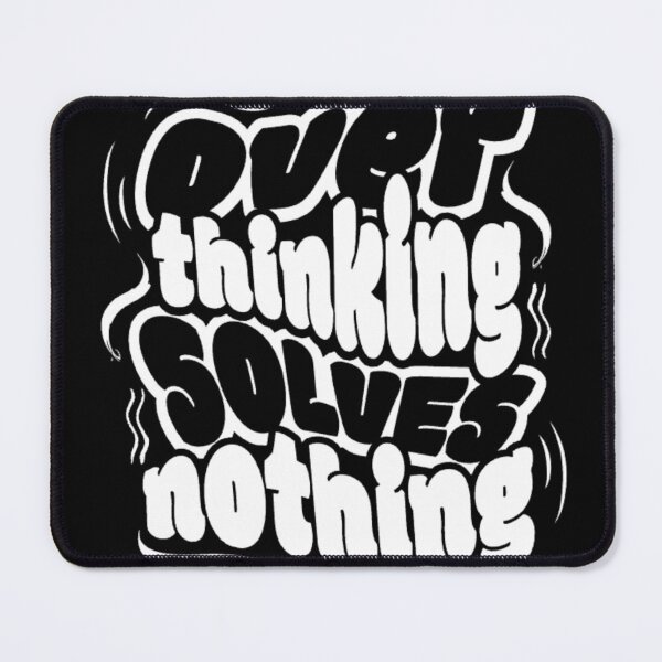 Item preview, Overthinking Solves Nothing Motivational Quote Wavy Bubble Text Graphic Tee designed and sold by GenZFashion000.