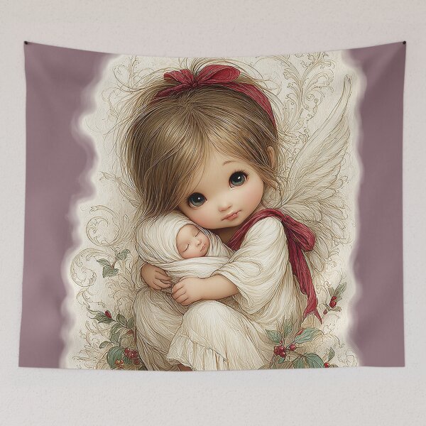 Item preview, Vintage Little Angel with Baby Jesus designed and sold by Eclectic Monkey.