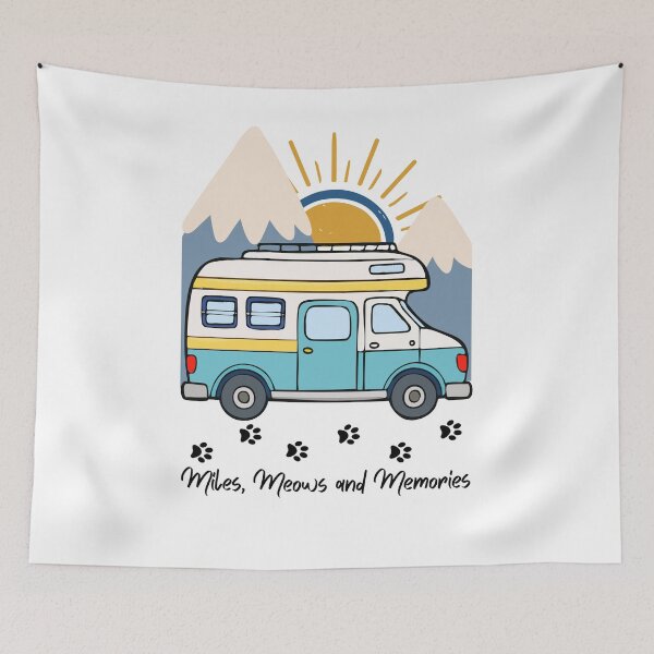 Item preview, Miles, Meows and Memories. RV and Cat design designed and sold by SofikoDesigns.