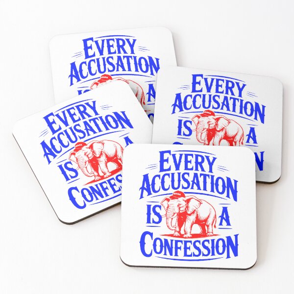 Item preview, Every Accusation Is A Confession Red MAGA Elephant designed and sold by EthosWear.