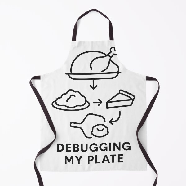 Item preview, Debugging My Plate — Developer Thanksgiving Minimal Line Art designed and sold by techy-rrr.