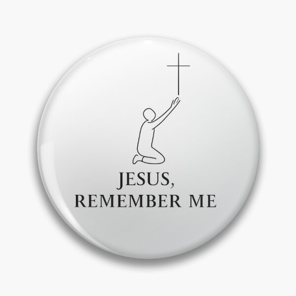 Item preview, Jesus, Remember Me | Minimalist Christian Stickers, Magnets, Pins designed and sold by AdamIntrovert.