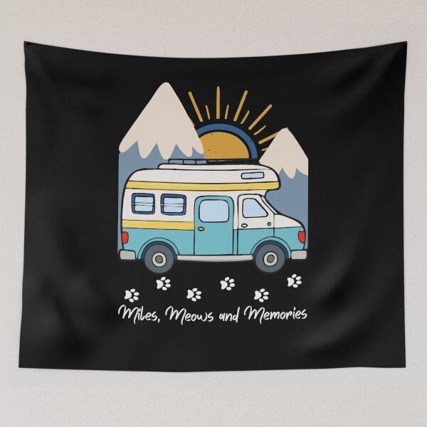 Item preview, Miles, Meows and Memories. RV and Cat design designed and sold by SofikoDesigns.