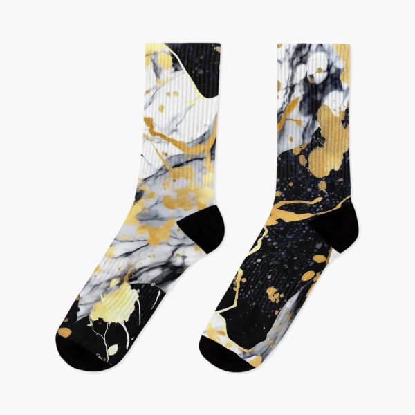 Item preview, Black, White, And Golden Hues Marbled Art Abstract designed and sold by DEC02.