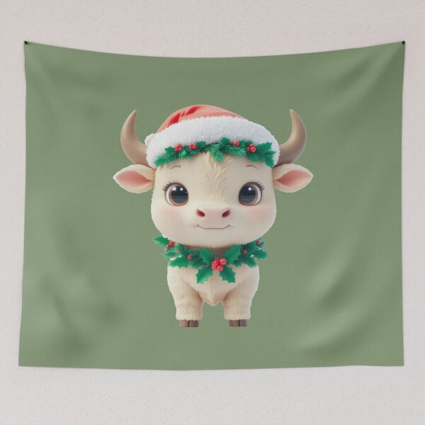 Item preview, Christmas Bull x Taurus Zodiac sign designed and sold by Pixelo Studio.