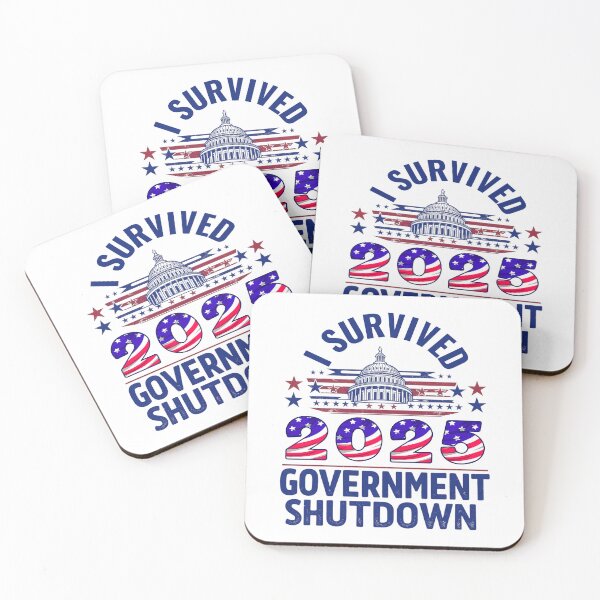Item preview, I Survived the 2025 Government Shutdown – Vintage Political Humor Tee designed and sold by Teetreasure2.