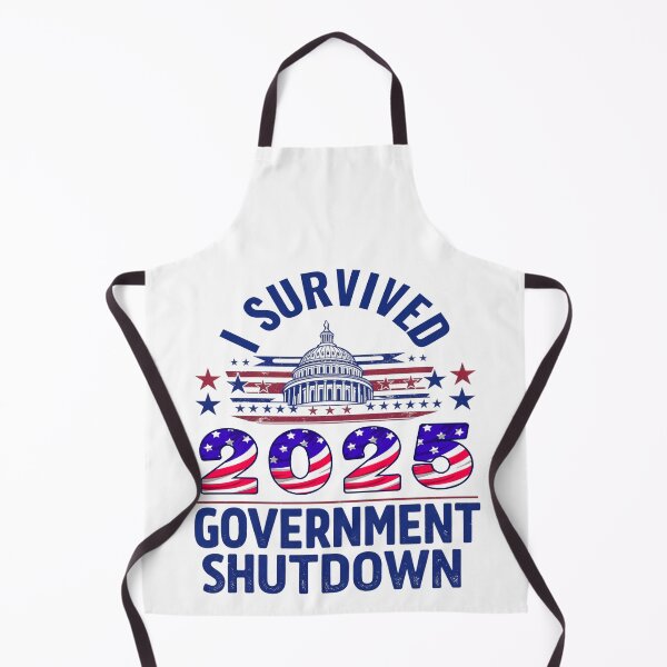 Item preview, I Survived the 2025 Government Shutdown – Vintage Political Humor Tee designed and sold by Teetreasure2.