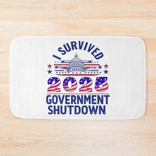 Item preview, I Survived the 2025 Government Shutdown – Vintage Political Humor Tee designed and sold by Teetreasure2.