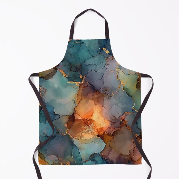 Item preview, Alcohol Ink Blue And Earthtones Marbled Art Abstract designed and sold by DEC02.