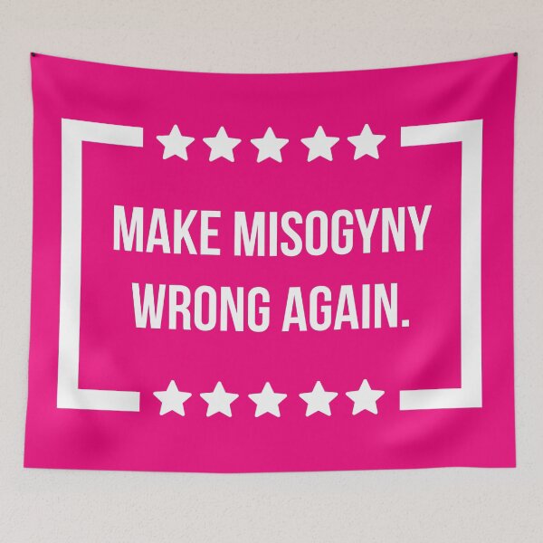 Item preview, Make misogyny wrong again  designed and sold by Rachel the Artist .