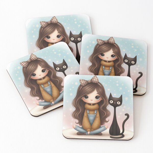 Item preview, Big Eyes, Little Cat ​Winter Whiskers ​Chibi & Cat designed and sold by ZyVoAli.