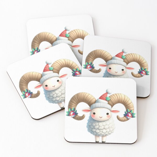 Item preview, Christmas Ram x Aries Zodiac sign designed and sold by Pixelo Studio.