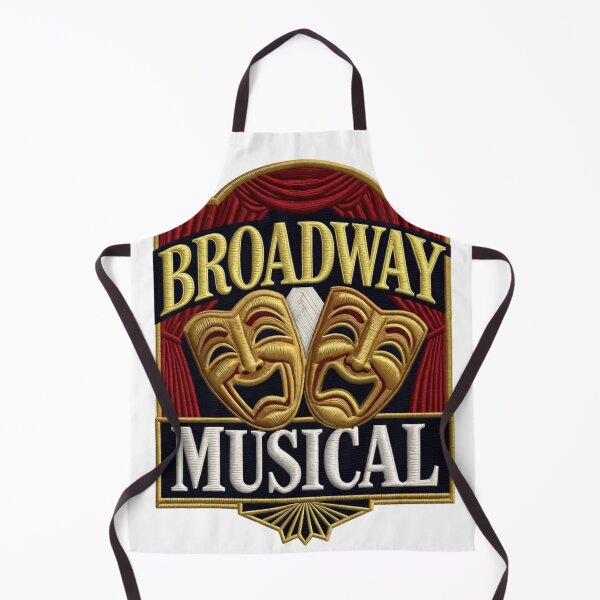 Item preview, Broadway Musical Faux Embroidery Patch Design - Theater Mask Red Curtain Sticker designed and sold by GeniePixel.