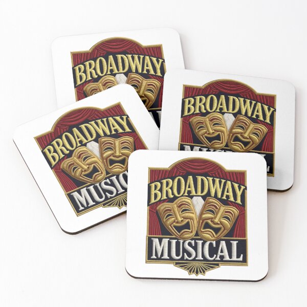 Item preview, Broadway Musical Faux Embroidery Patch Design - Theater Mask Red Curtain Sticker designed and sold by GeniePixel.