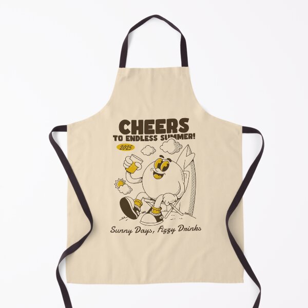 Item preview, Cheers to Endless Summer Retro Surfing Mascot Illustration designed and sold by adipra.