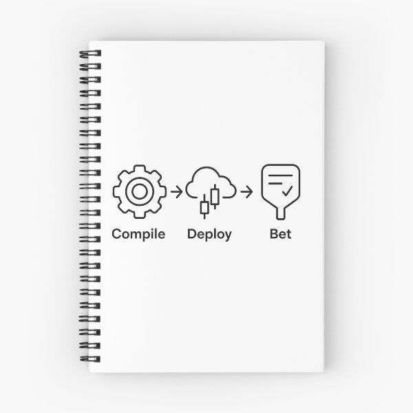 Aperçu de l'œuvre Compiler. Déployer. Parier. — Illustration minimaliste technique du Cyber Monday créée et vendue par techy-rrr.
