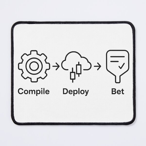 Item preview, Compile. Deploy. Bet. — Cyber Monday Minimal Tech Line Art designed and sold by techy-rrr.