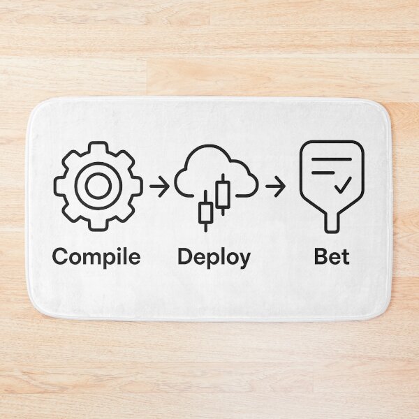 Item preview, Compile. Deploy. Bet. — Cyber Monday Minimal Tech Line Art designed and sold by techy-rrr.