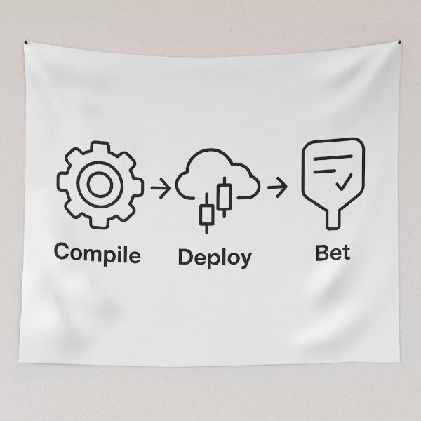 Item preview, Compile. Deploy. Bet. — Cyber Monday Minimal Tech Line Art designed and sold by techy-rrr.