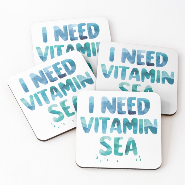 Item preview, I Need Vitamin Sea Ocean Lettering Design designed and sold by ArtElegancy.