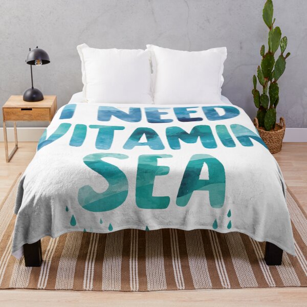 Item preview, I Need Vitamin Sea Ocean Lettering Design designed and sold by ArtElegancy.
