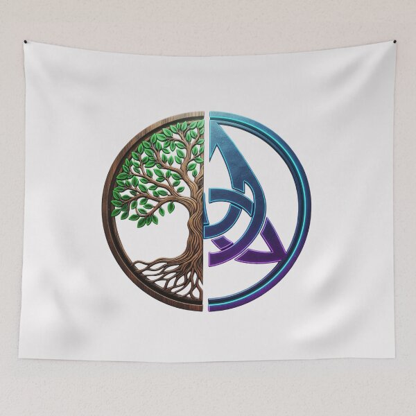 Item preview, Tree of Life & Triquetra Fusion Emblem designed and sold by CelticSoulShop.