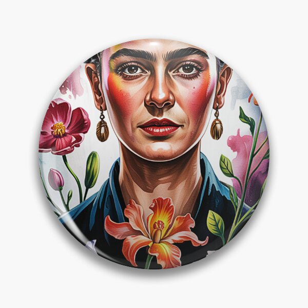 Item preview, Frida Kahlo-inspired Floral Queen: A Surreal Portrait of Blossoms and Fire designed and sold by trixxcreative.