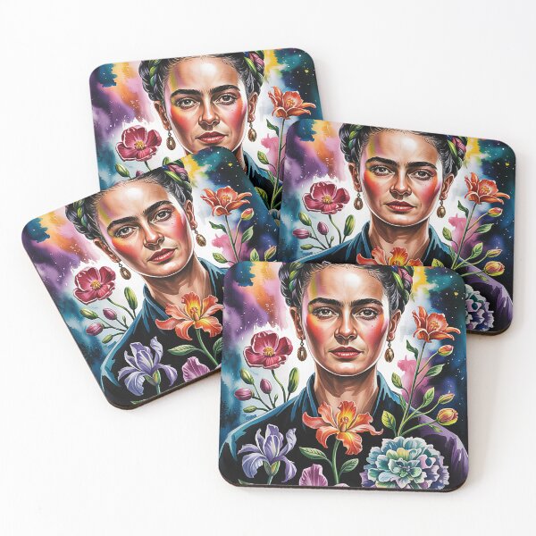 Item preview, Frida Kahlo-inspired Floral Queen: A Surreal Portrait of Blossoms and Fire designed and sold by trixxcreative.