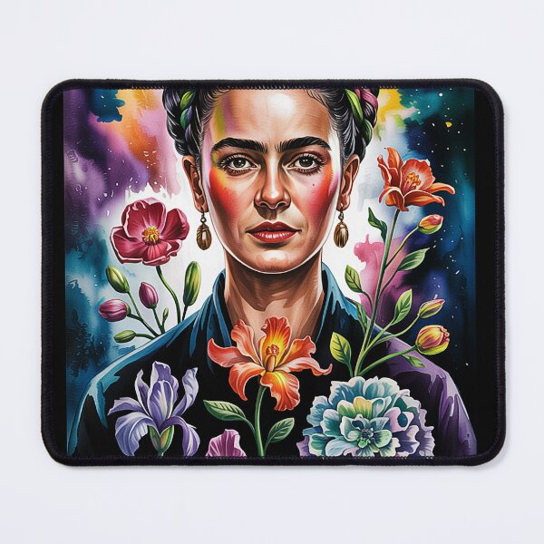Item preview, Frida Kahlo-inspired Floral Queen: A Surreal Portrait of Blossoms and Fire designed and sold by trixxcreative.
