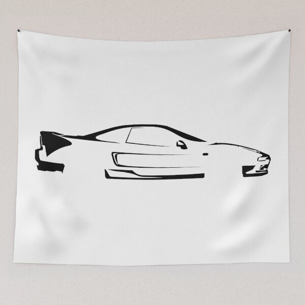 Item preview, NSX NA1 Type R (1992) Minimalist Side-Profile Car Silhouette (Black) designed and sold by FearnCreative.