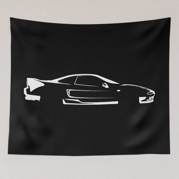 Item preview, NSX NA1 Type R (1992) Minimalist Side-Profile Car Silhouette (White) designed and sold by FearnCreative.