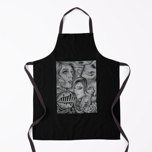 Item preview, Sad Eyes Chola Clown Chicano Art Black And Grey designed and sold by kmfsgjno1.