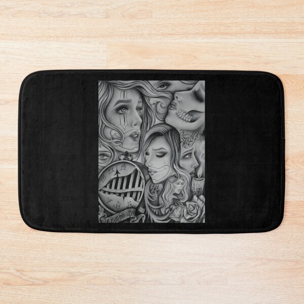Item preview, Sad Eyes Chola Clown Chicano Art Black And Grey designed and sold by kmfsgjno1.