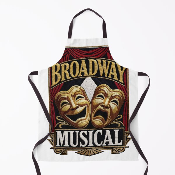 Item preview, Broadway Musical Faux Embroidery Patch Tee - Theater Mask Red Curtain Sticker designed and sold by GeniePixel.