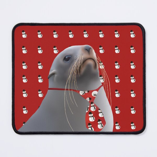 Item preview, Kekeno (fur seal) with Christmas tie designed and sold by GivernyKate.