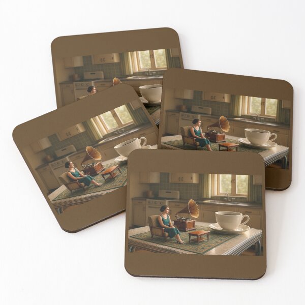 Item preview, Surreal Kitchen with Woman Listening to the Phonograph designed and sold by Tridentulus.